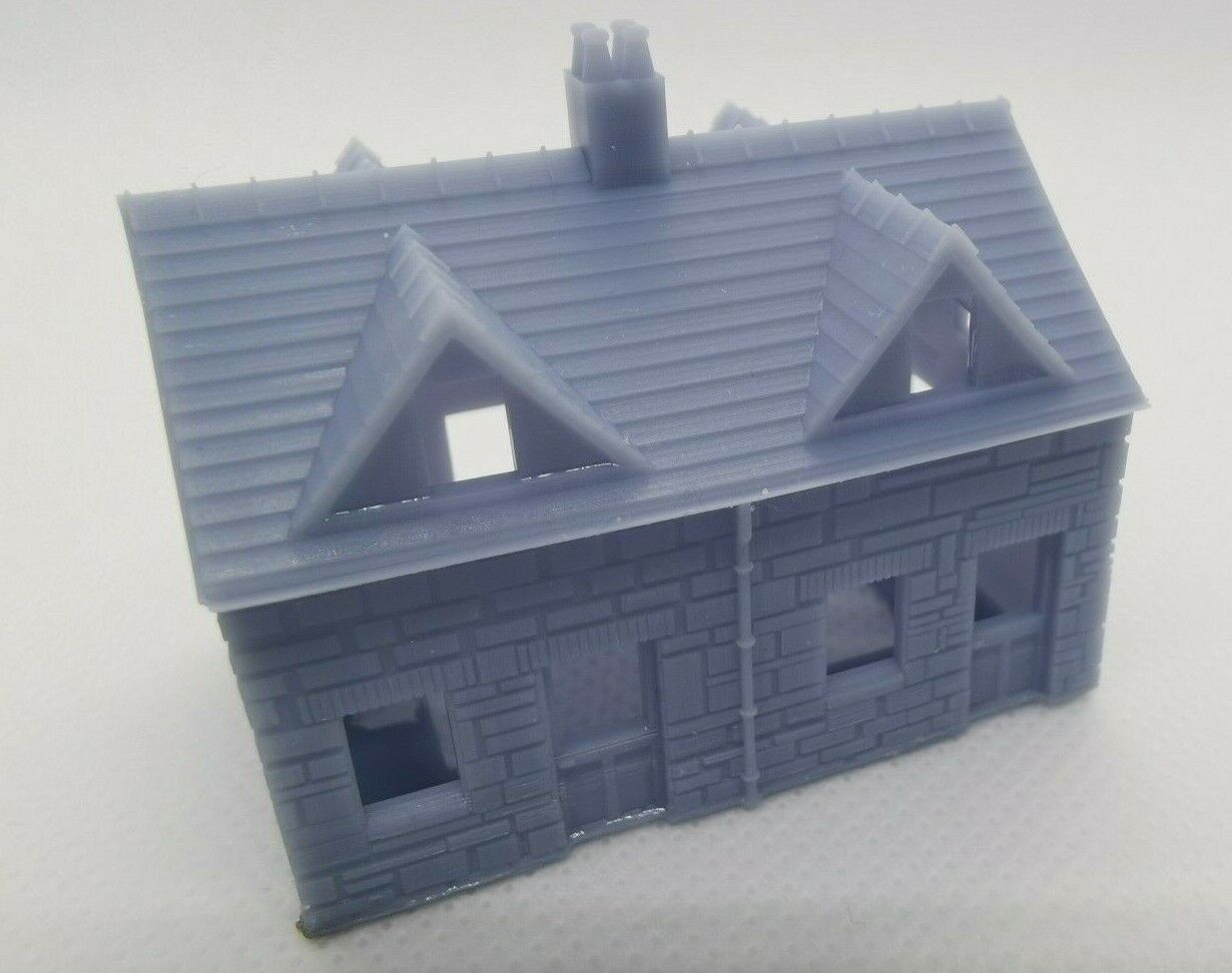 6 x Stone Effect Cottages - N Gauge