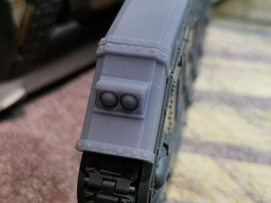 28mm Track Guards Set Compatible WH Leman Russ Tank - 10 pack - With Lights
