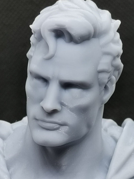 Superman Bust (fan art) Figurine 3d Resin Printed - High Quality - 5" (125mm)