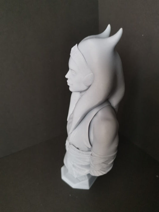 Ahsoka Tano (Star Wars Rebellion) Bust Fan Art Resin Printed Unpainted 4" to 8"