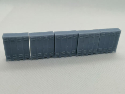 6 sets of 4 OO Scale Lockers - (24). High Quality Print - no sanding required