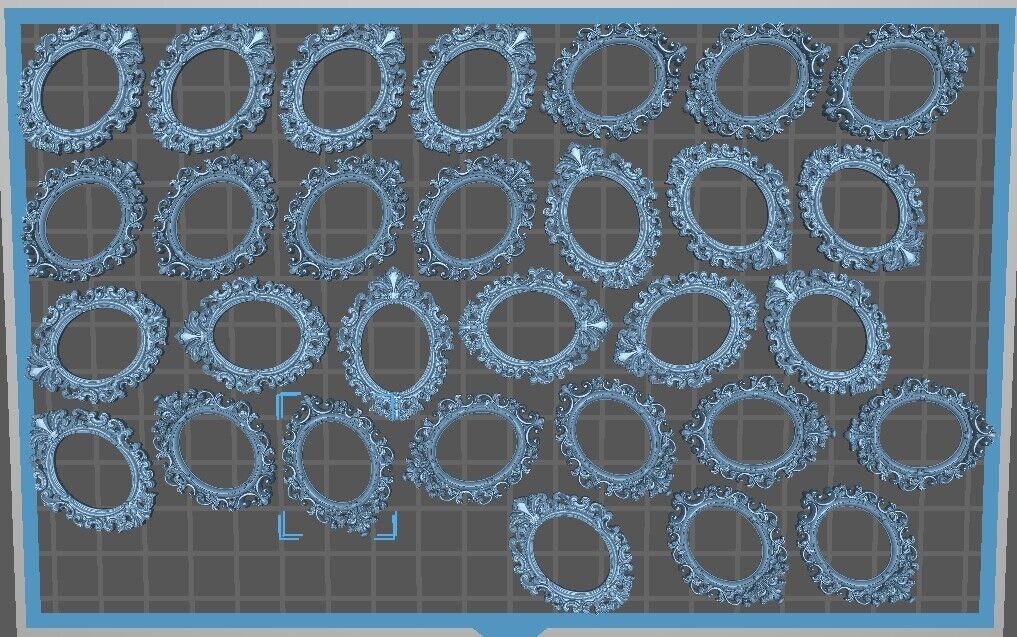 30 X Small Miniature Oval Picture Frames Miniature Dolls House