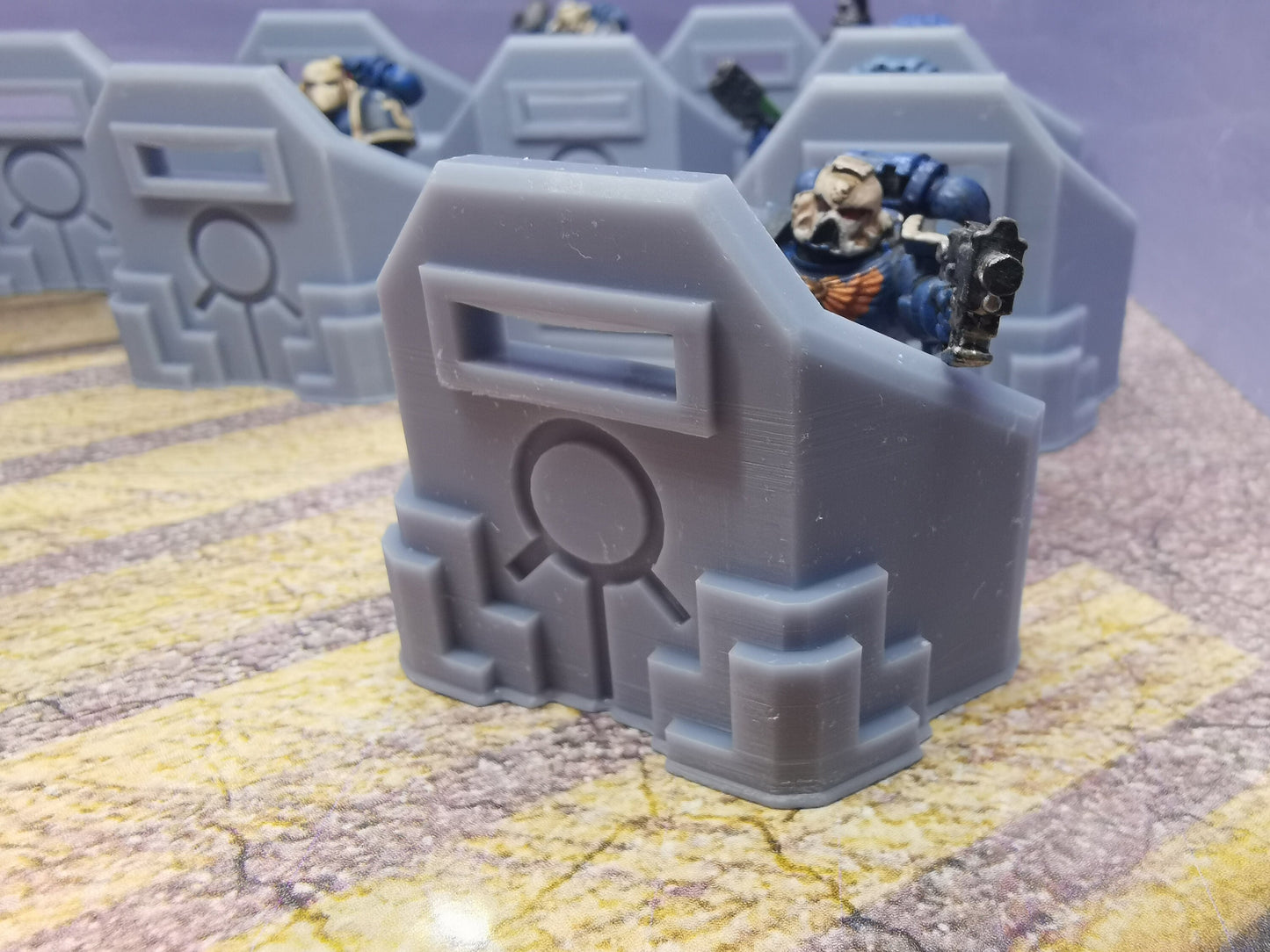 Necron single and twin defensive Barricades x 6- High Quality (Suitable for 28mm war gaming etc)