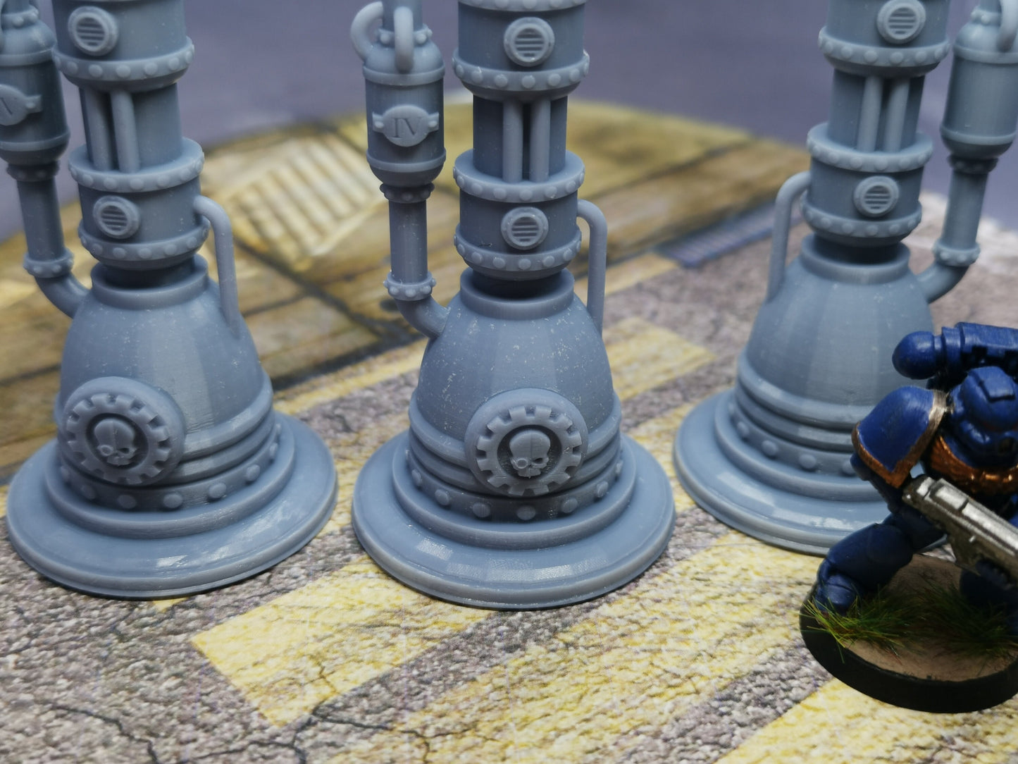 3x Alchomite Towers Chimneys 28mm - High Quality Resin