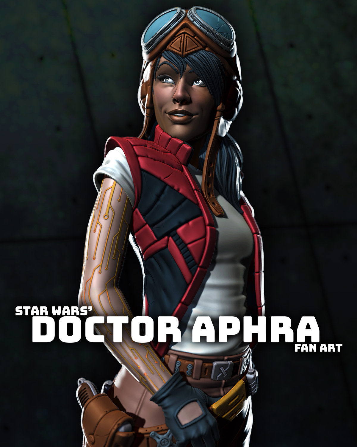 Doctor Aphra Bust Fan Art Resin Printed Unpainted 4" - 7"