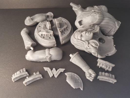 Wonder Woman Fan Art 3D Printed Bust - 100mm to 210mm - Resin 3D Printed