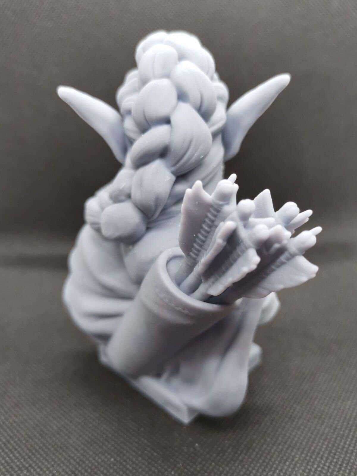 Elf Archer Bust (fan art) Figurine 3D Resin Printed - 5" (125mm) - High Quality