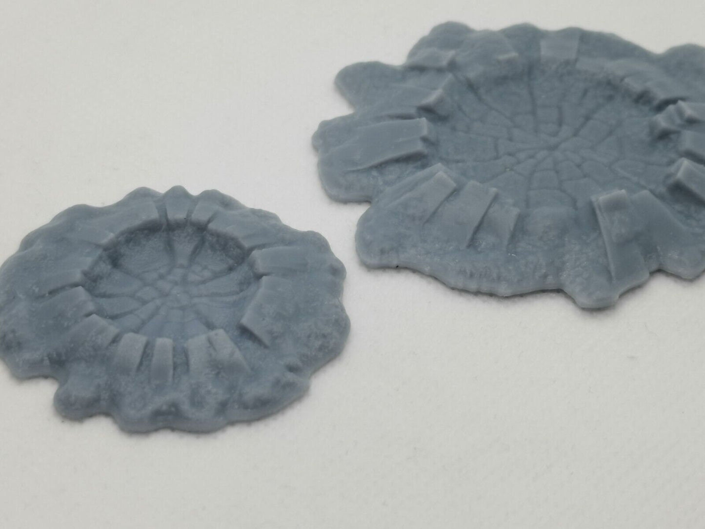3 x blast craters - large, medium, small terrain tabletop Miniatures games
