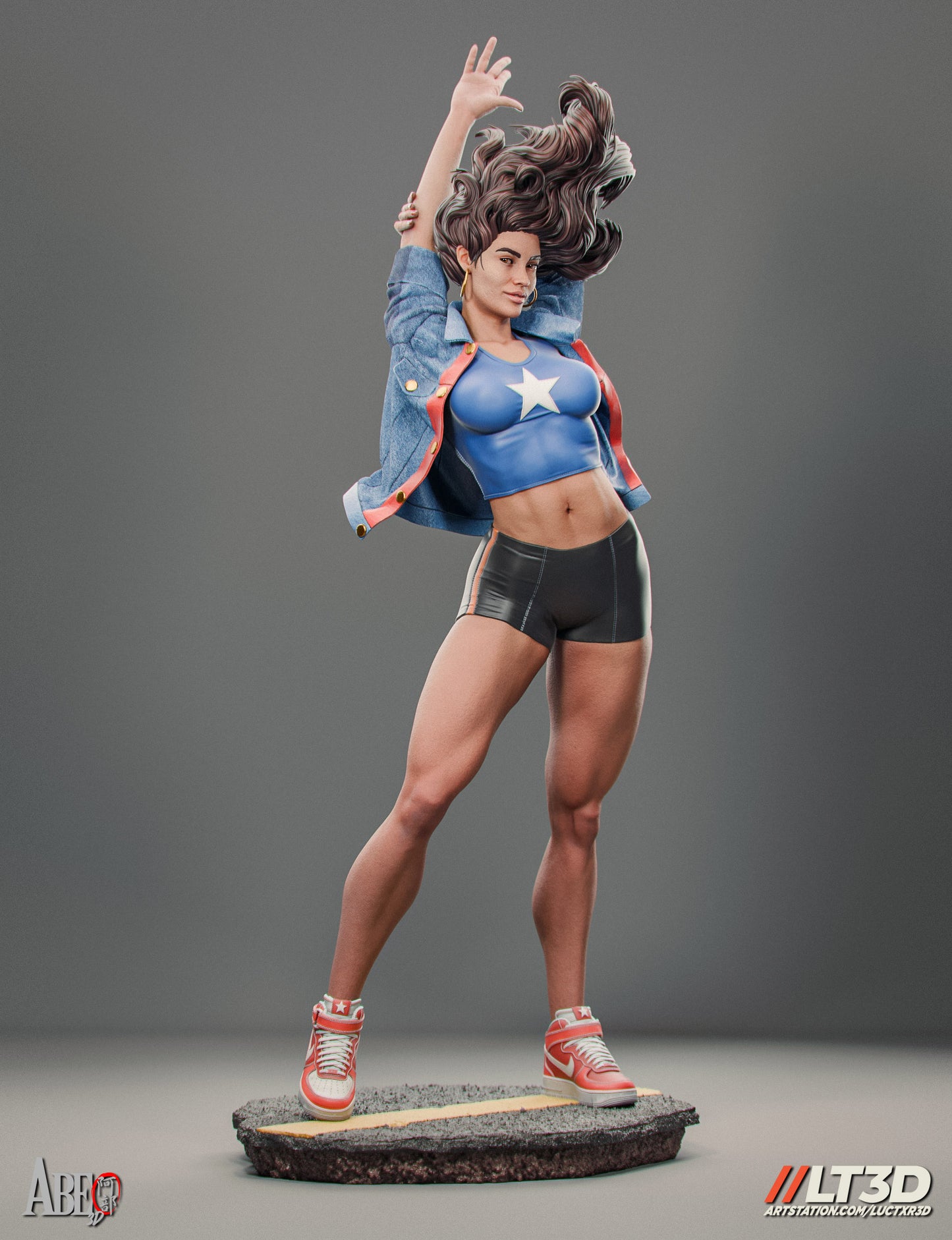 America Chavez 3d Printed Statue Model Kit 4 and 6 scale