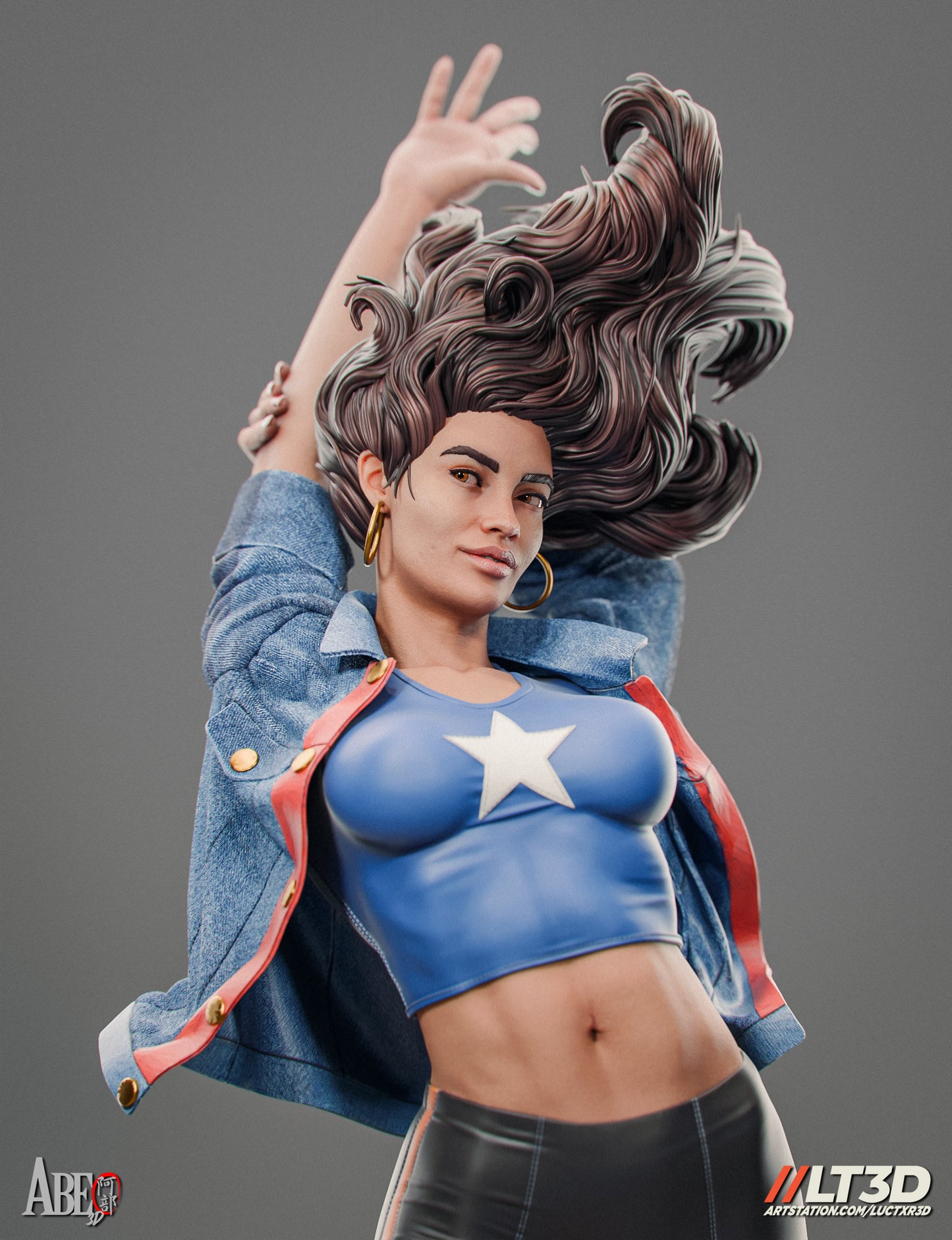 America Chavez 3d Printed Statue Model Kit 4 and 6 scale