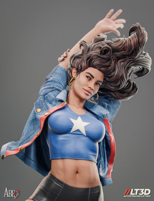 America Chavez 3d Printed Statue Model Kit 4 and 6 scale