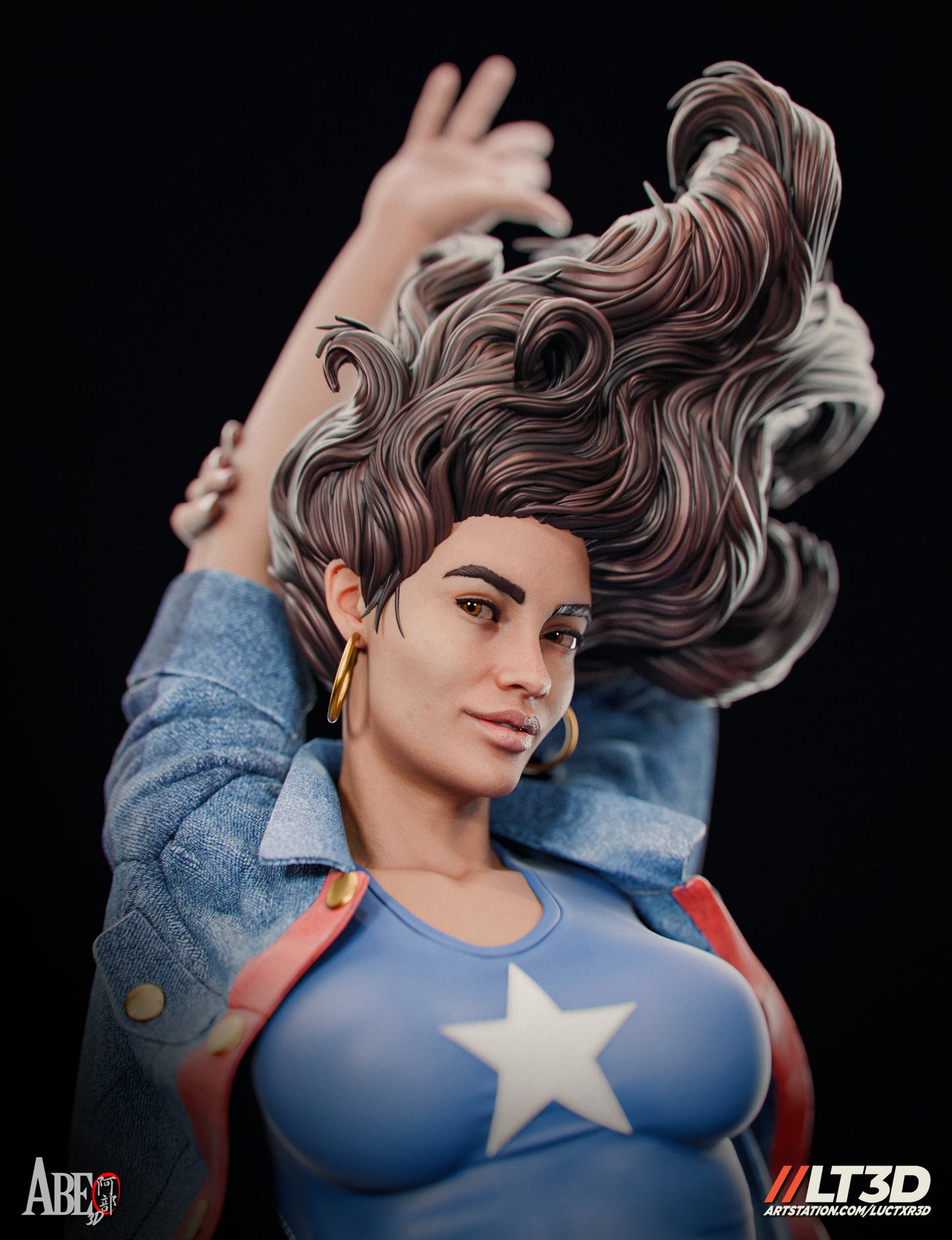 America Chavez 3d Printed Statue Model Kit 4 and 6 scale