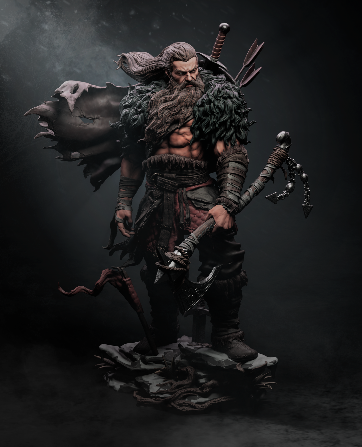 North Warrior - Viking - 3D Printed Statue - 6 and 9 Scale