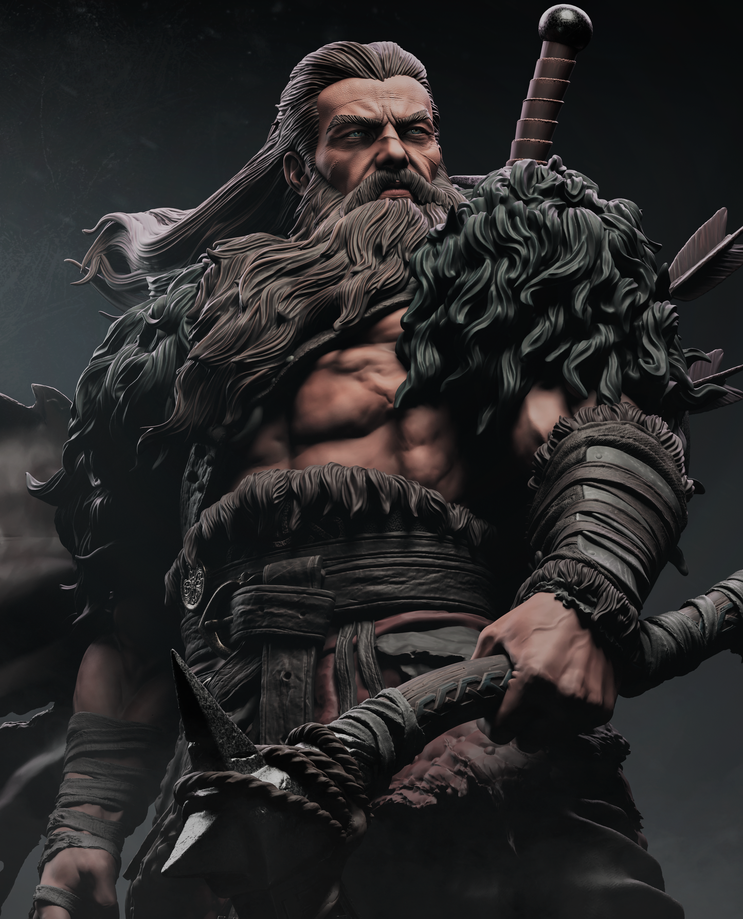North Warrior - Viking - 3D Printed Statue - 6 and 9 Scale