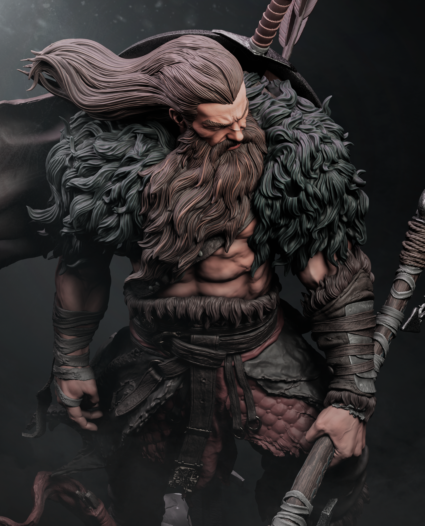 North Warrior - Viking - 3D Printed Statue - 6 and 9 Scale