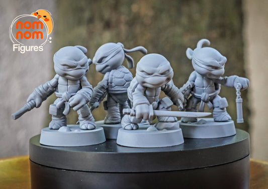 Teenage Mutant Ninja Turtles - Figures - 3D Print - Set of 4 - Ready to paint