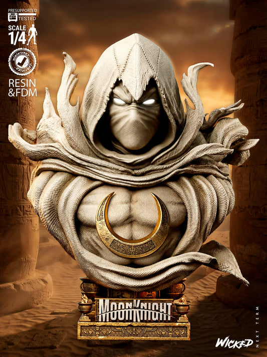 Moon Knight (Marc Spector) Bust -3d Printed Model Kit - Fan Art