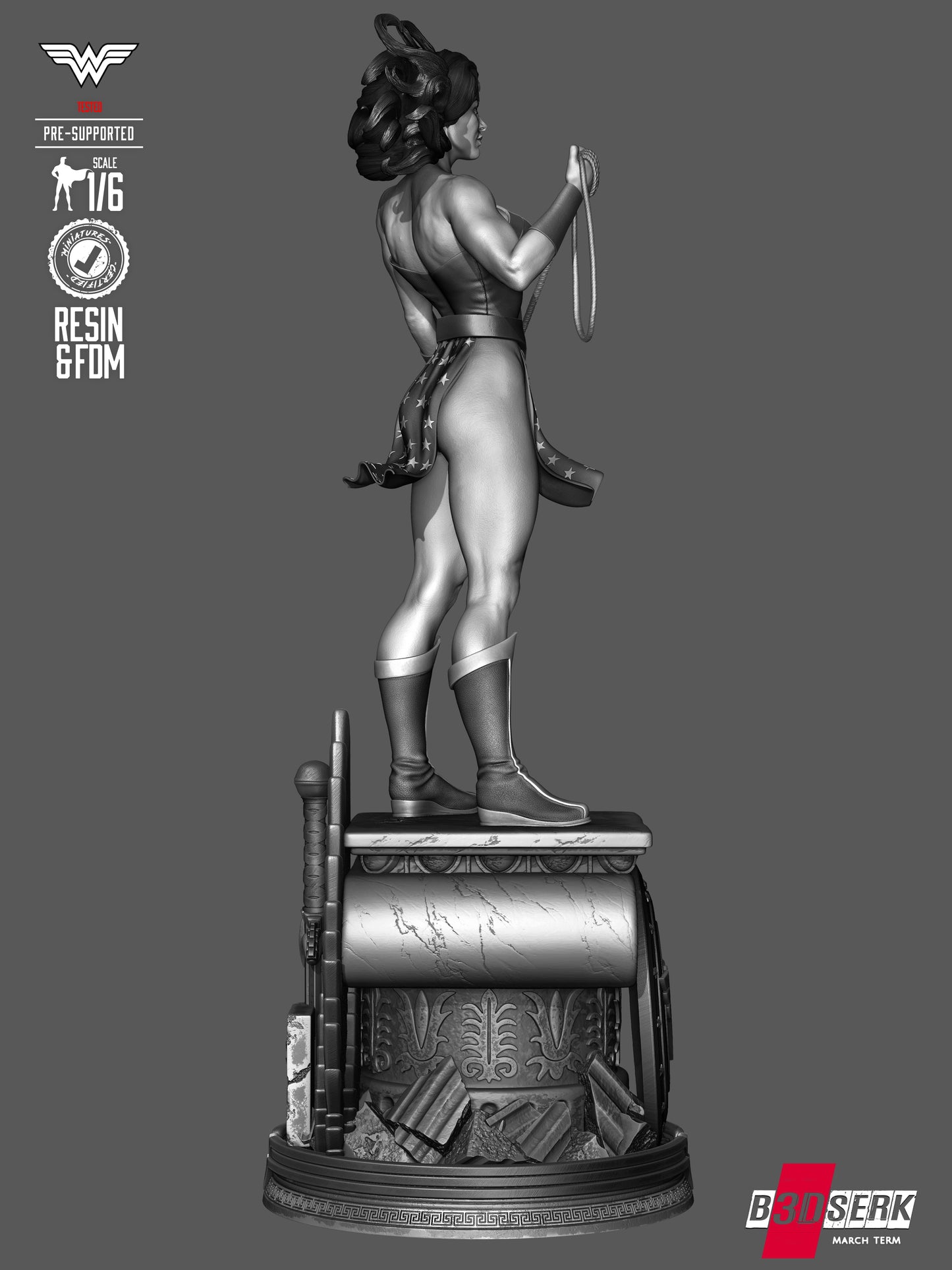 Wonder Woman Kingdom Come Statue - 6 & 12 Scale 3D Print
