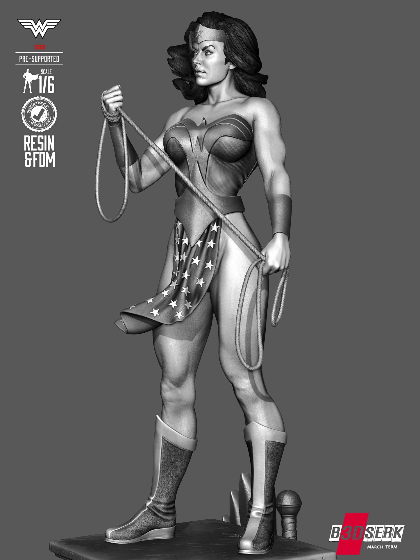 Wonder Woman Kingdom Come Statue - 6 & 12 Scale 3D Print