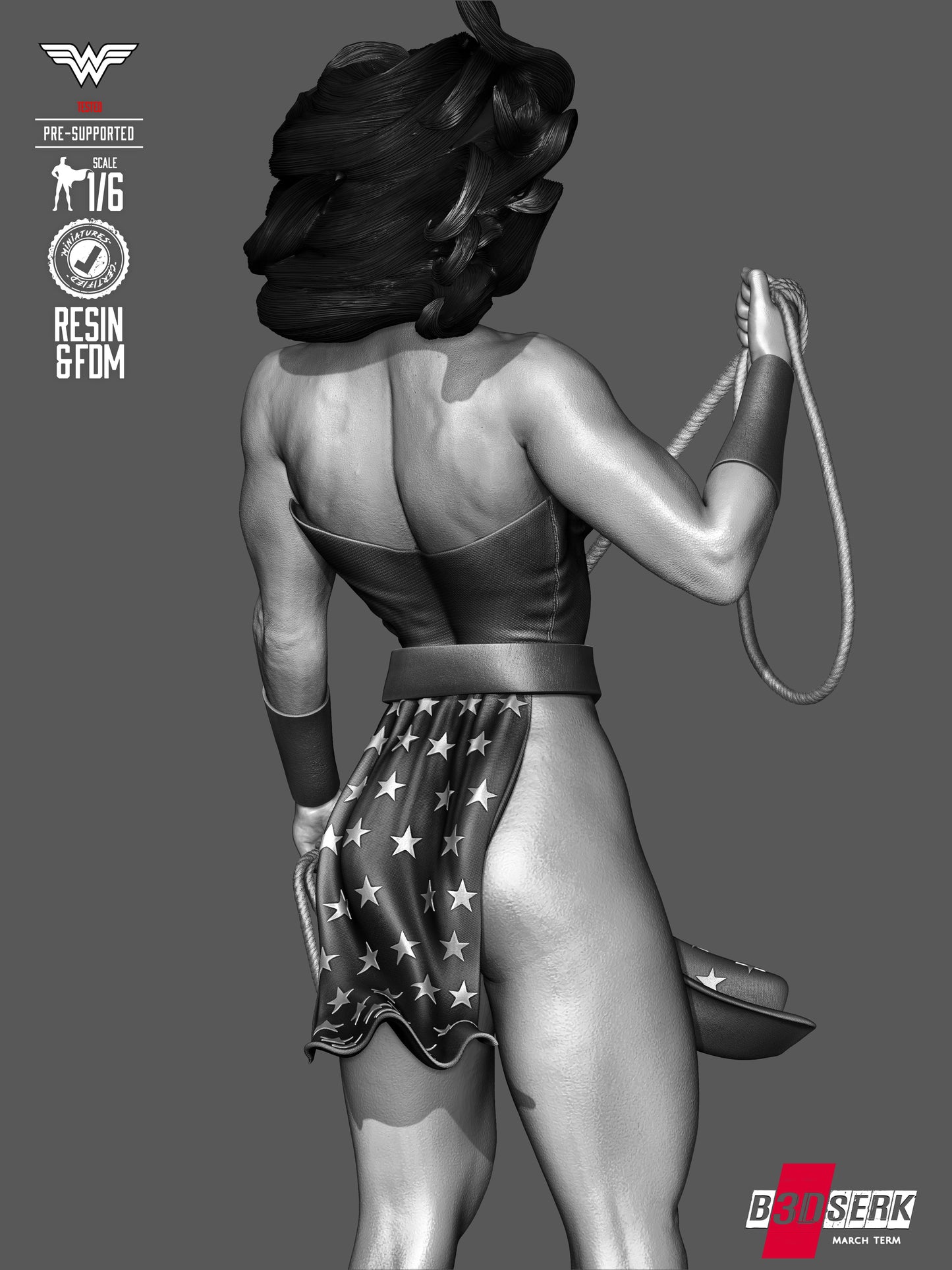 Wonder Woman Kingdom Come Statue - 6 & 12 Scale 3D Print