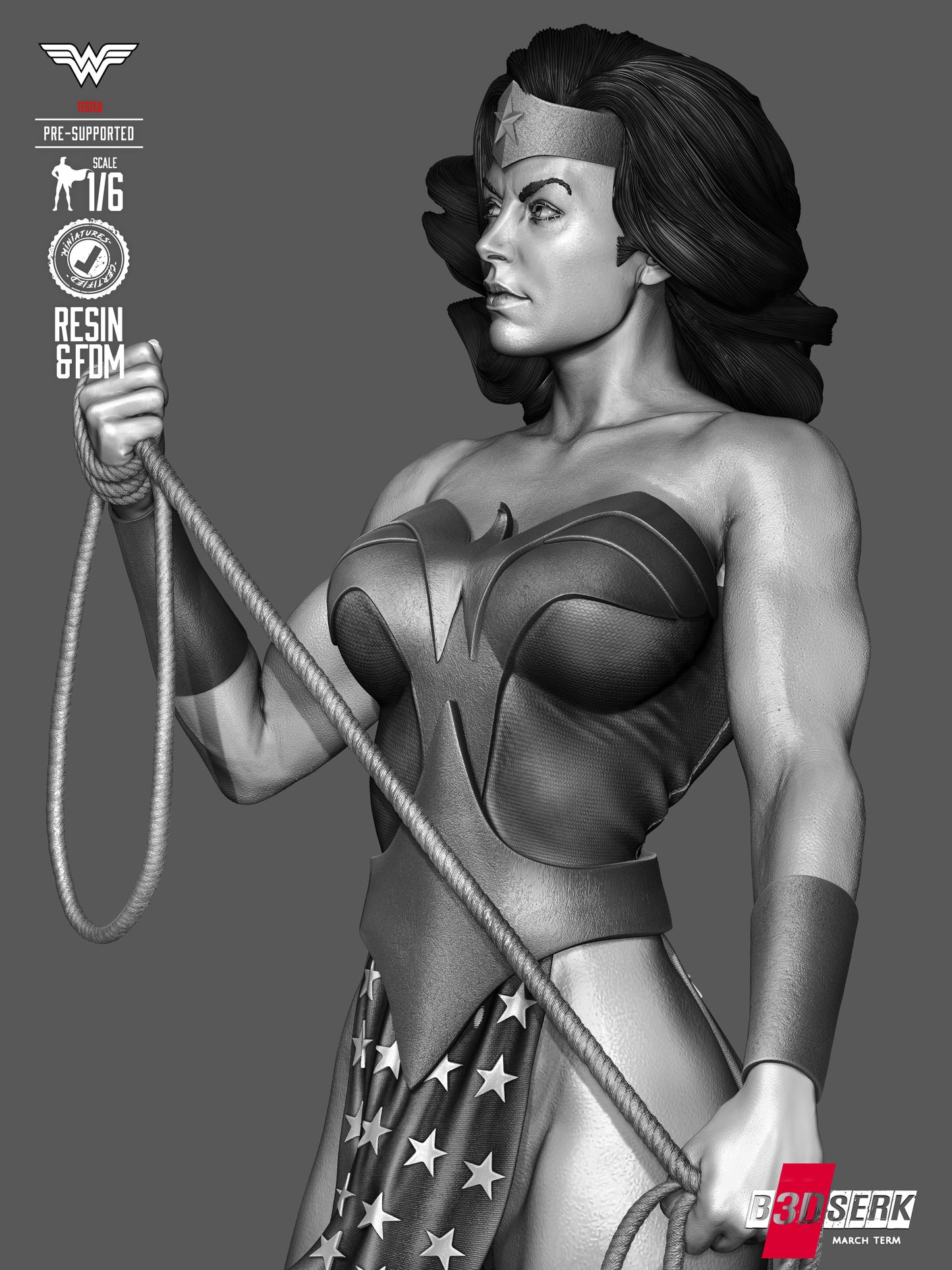 Wonder Woman Kingdom Come Statue - 6 & 12 Scale 3D Print