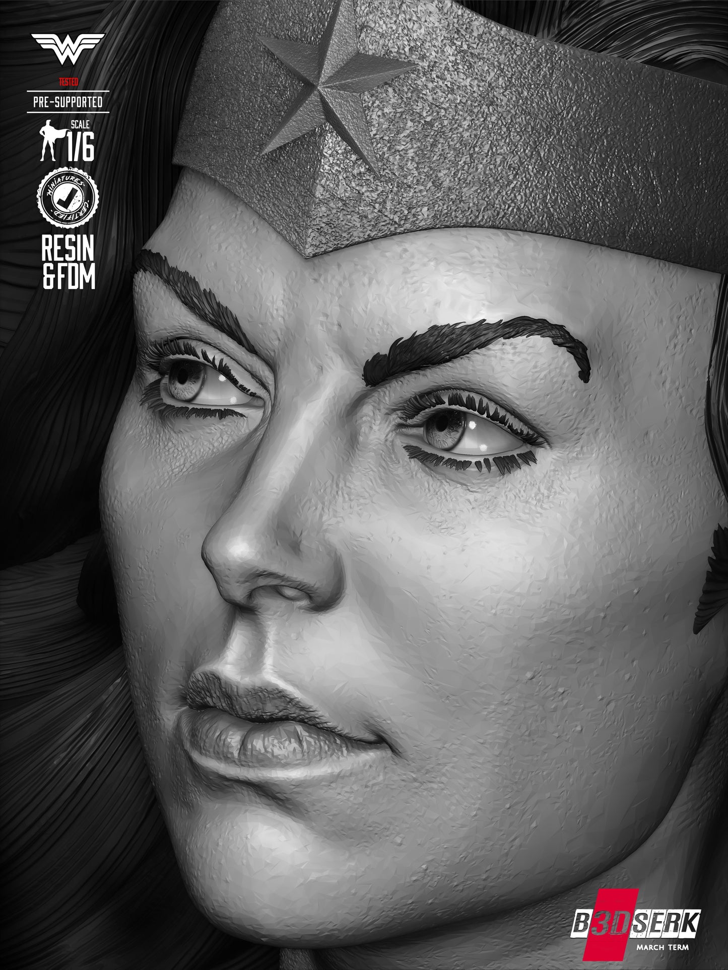 Wonder Woman Kingdom Come Statue - 6 & 12 Scale 3D Print