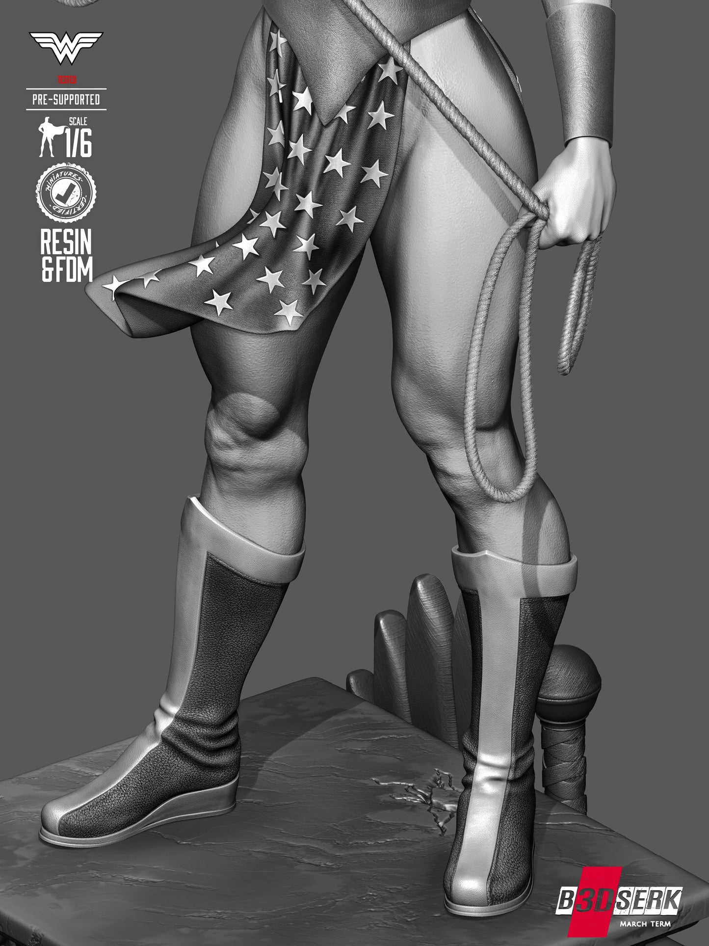 Wonder Woman Kingdom Come Statue - 6 & 12 Scale 3D Print