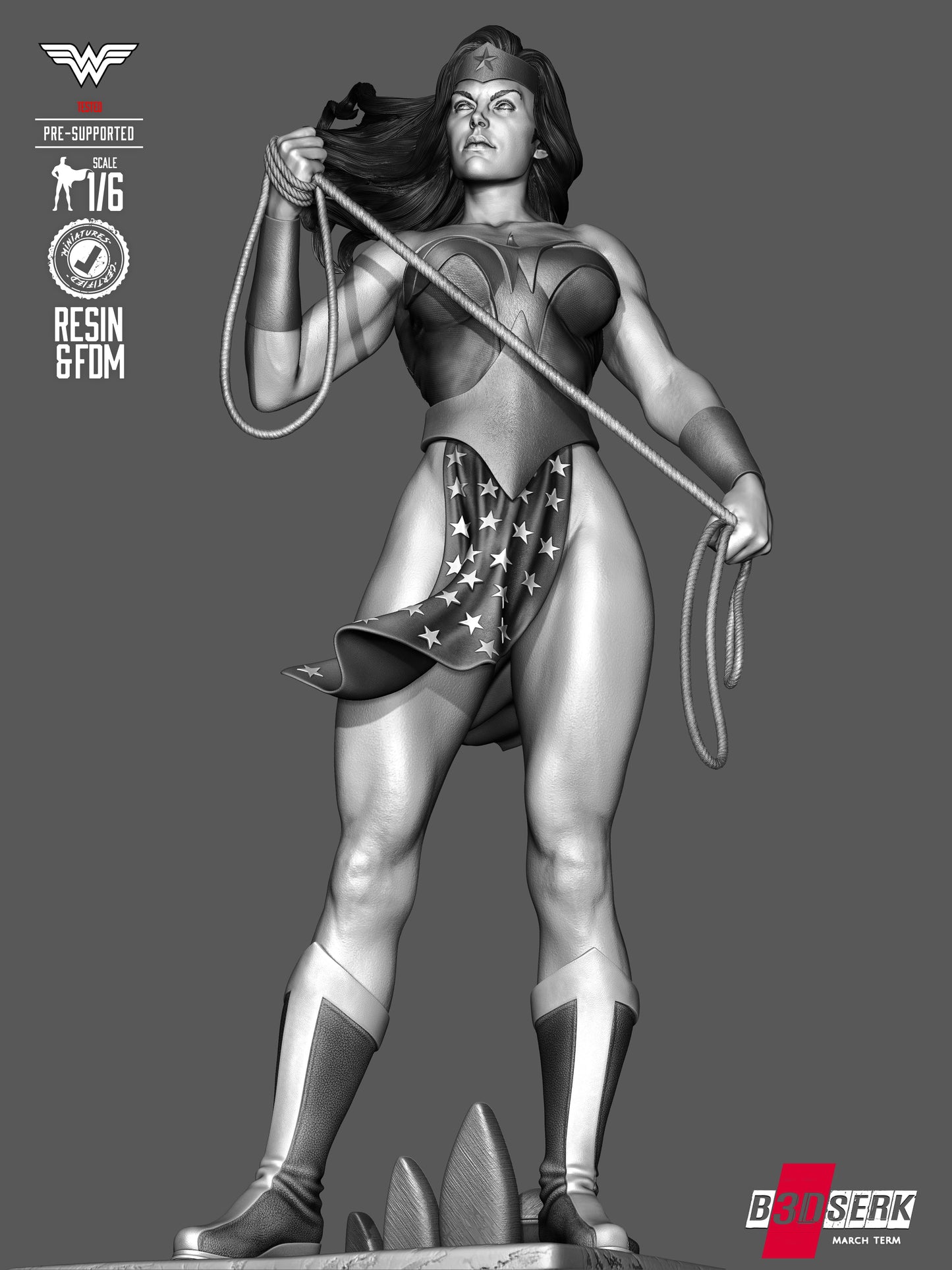 Wonder Woman Kingdom Come Statue - 6 & 12 Scale 3D Print