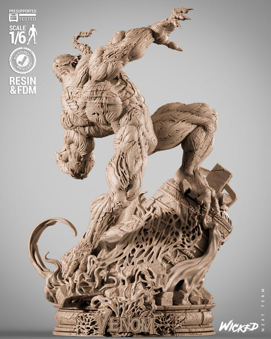 Venom (Fan Art) Sculpt - 1:6 and 1:12 scale 3d Printed Model Kit