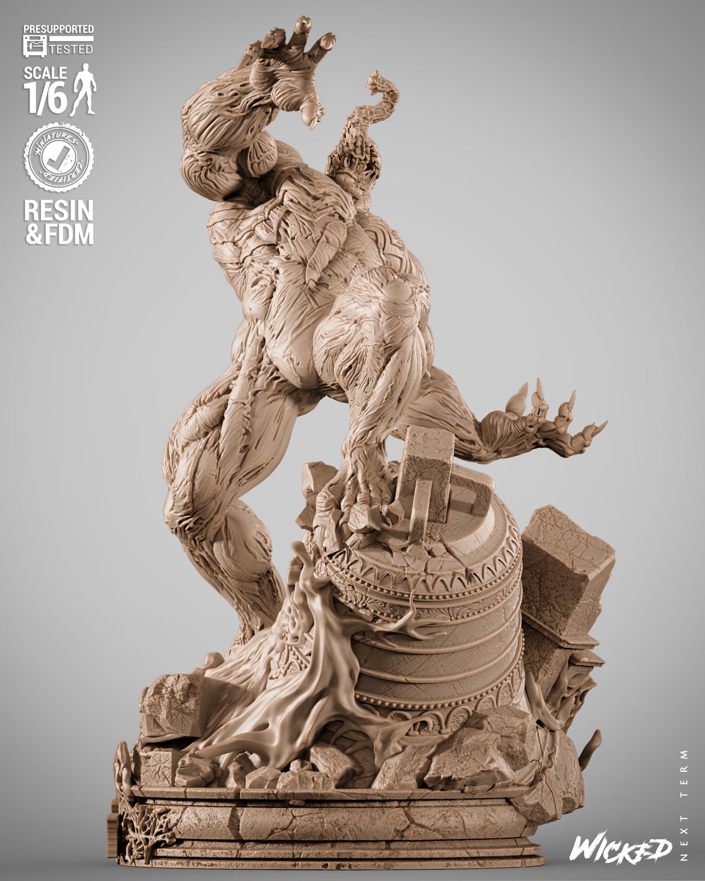 Venom (Fan Art) Sculpt - 1:6 and 1:12 scale 3d Printed Model Kit