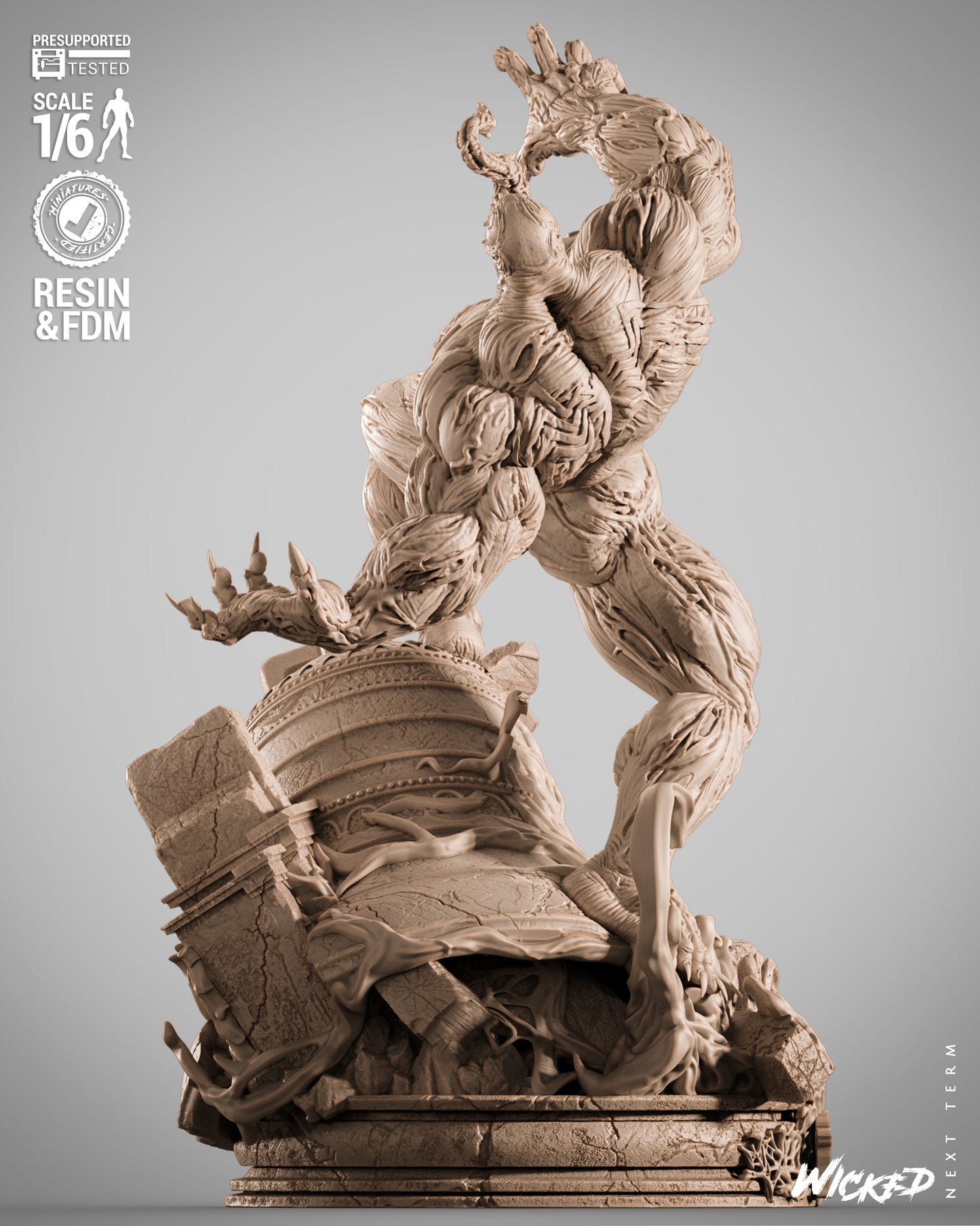 Venom (Fan Art) Sculpt - 1:6 and 1:12 scale 3d Printed Model Kit