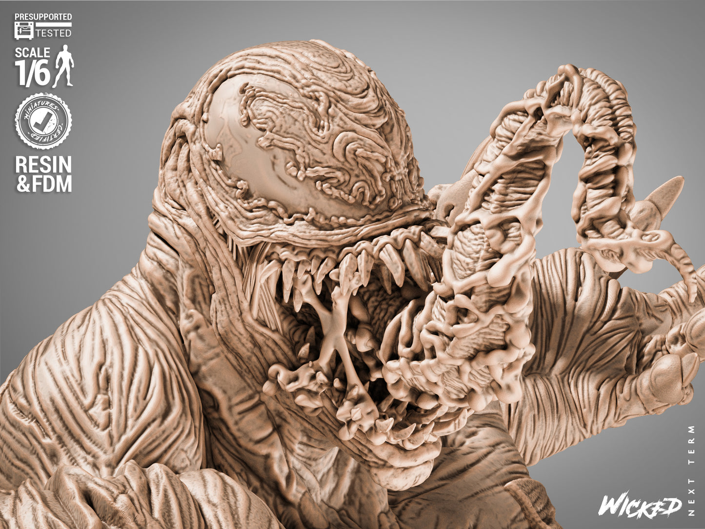 Venom (Fan Art) Sculpt - 1:6 and 1:12 scale 3d Printed Model Kit