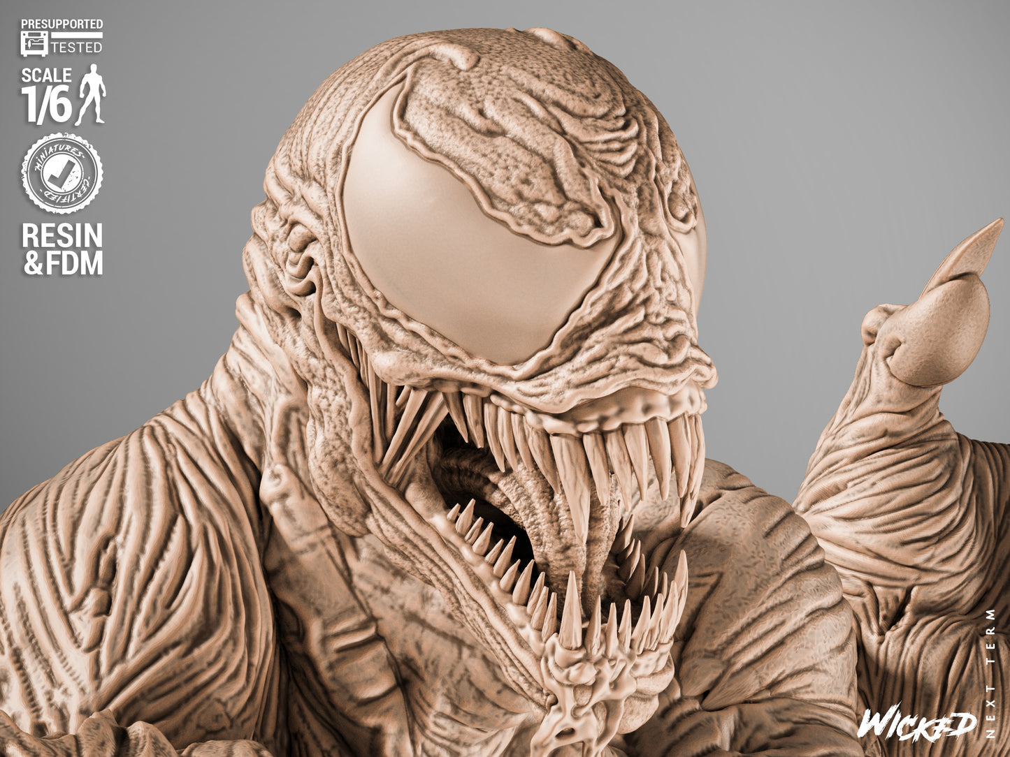 Venom (Fan Art) Sculpt - 1:6 and 1:12 scale 3d Printed Model Kit