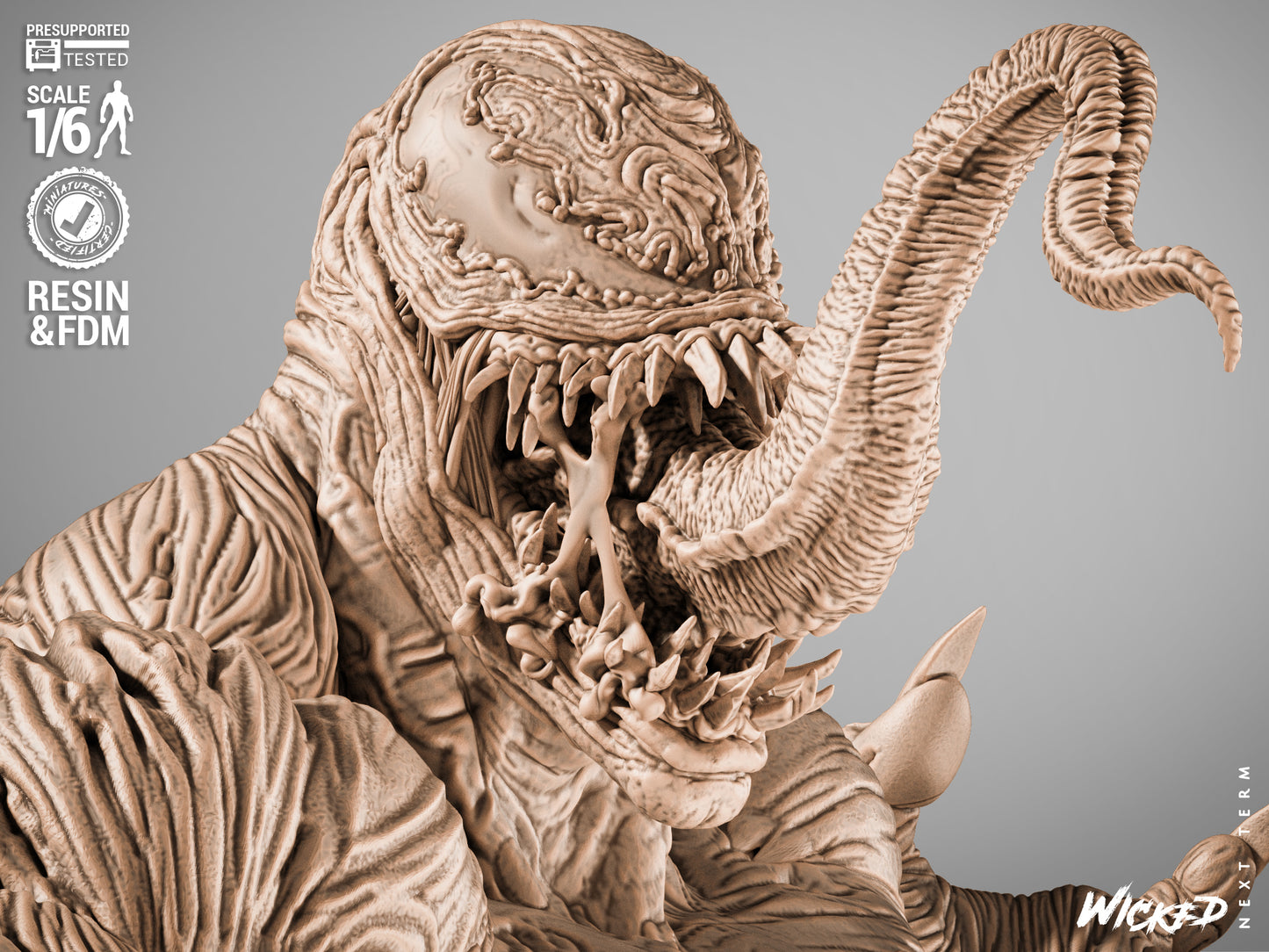 Venom (Fan Art) Sculpt - 1:6 and 1:12 scale 3d Printed Model Kit