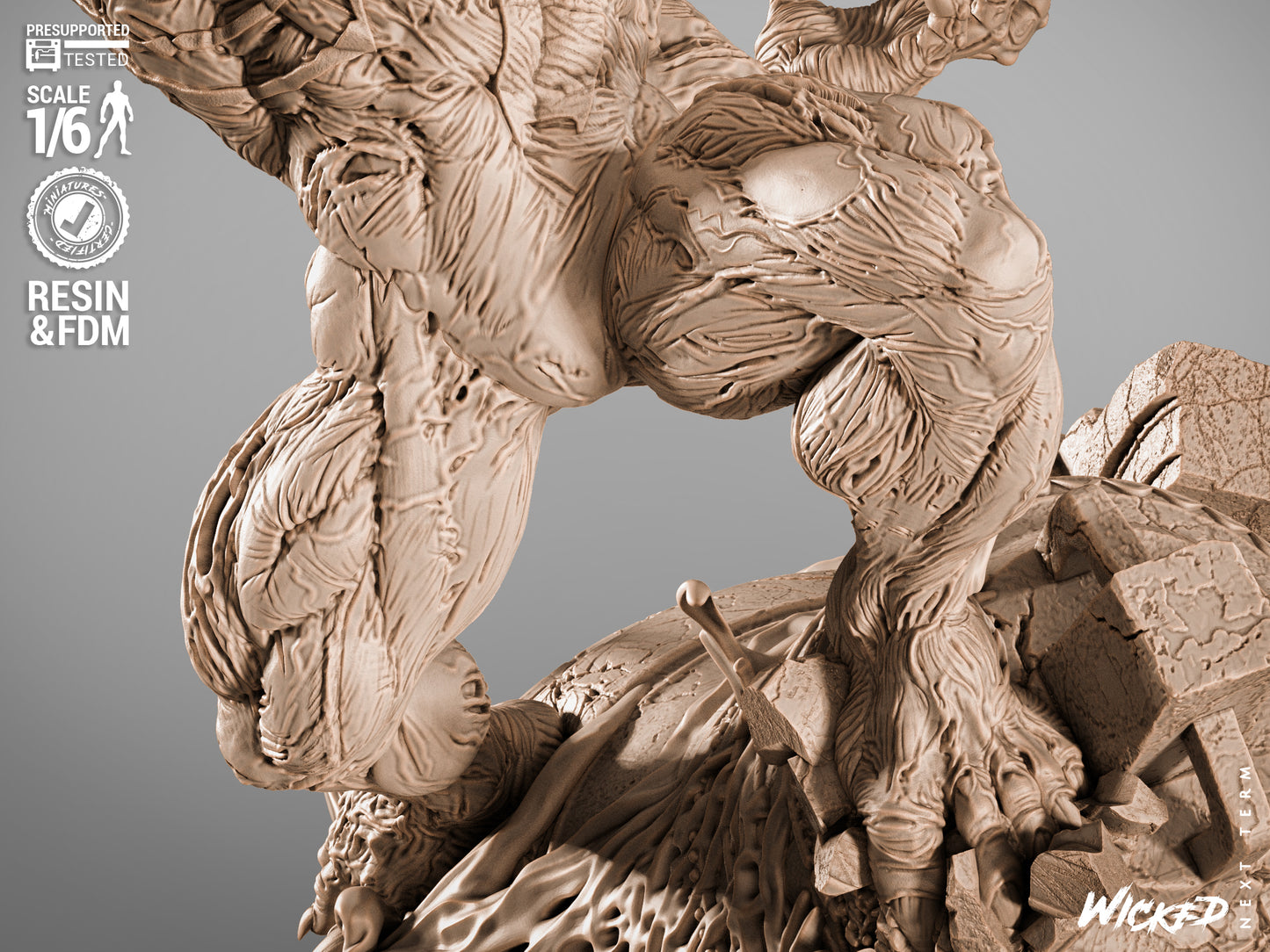 Venom (Fan Art) Sculpt - 1:6 and 1:12 scale 3d Printed Model Kit