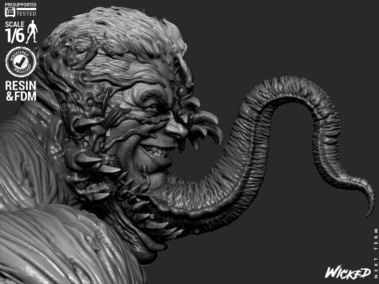 Venom (Fan Art) Sculpt - 1:6 and 1:12 scale 3d Printed Model Kit