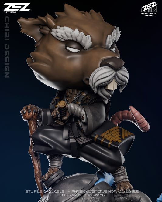 Master Splinter Chibi (ZEZ) - 3D Printed Fan Art Model Kit