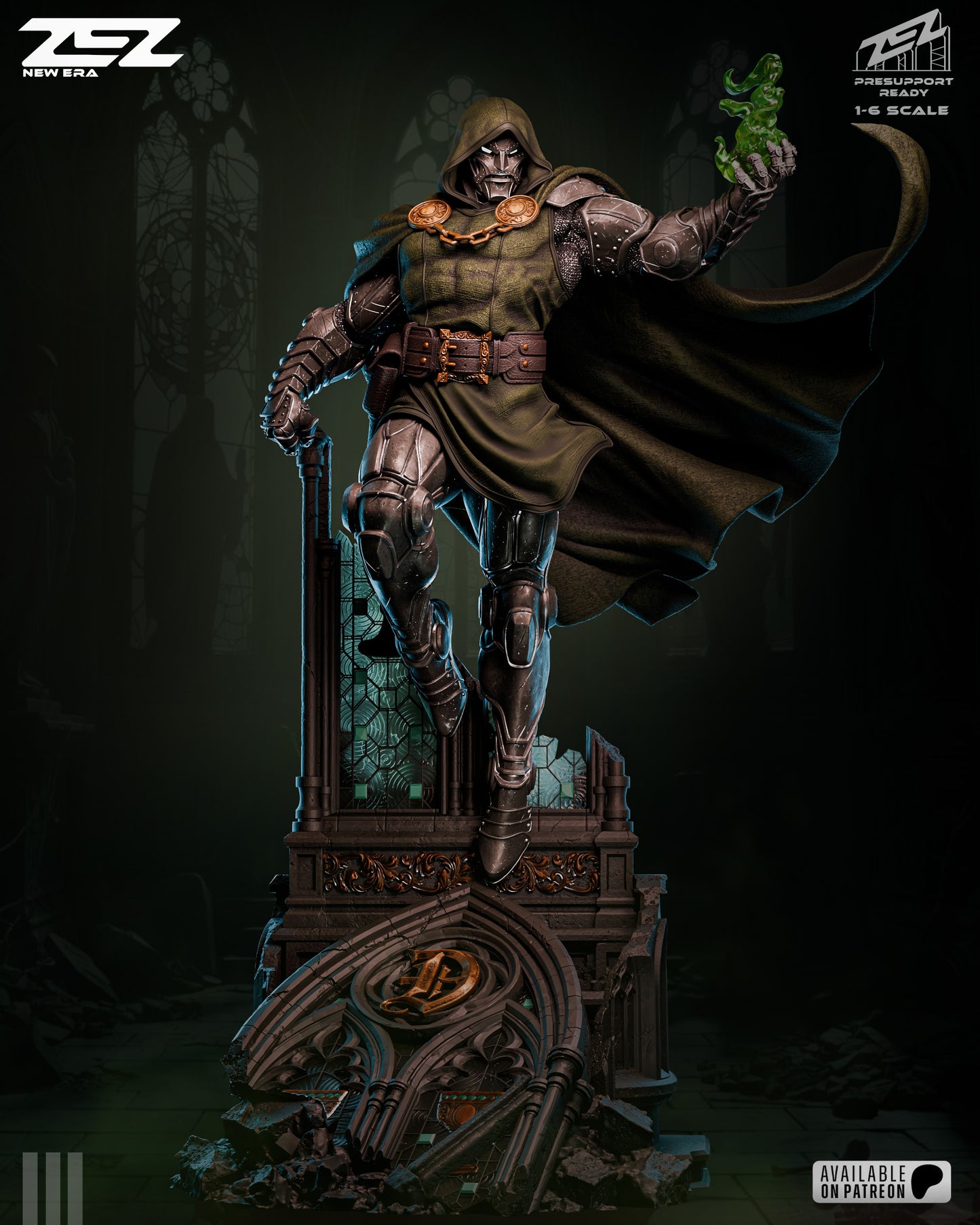 Dr Doom (ZEZ) - 3D Printed Fan Art Model Kit