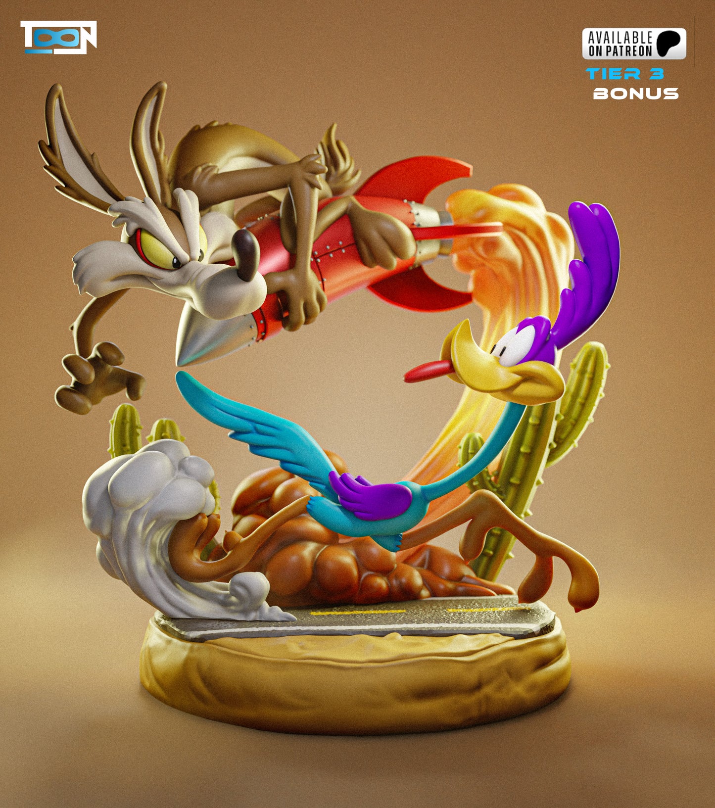 Coyote & Road Runner - 3D Printed Model
