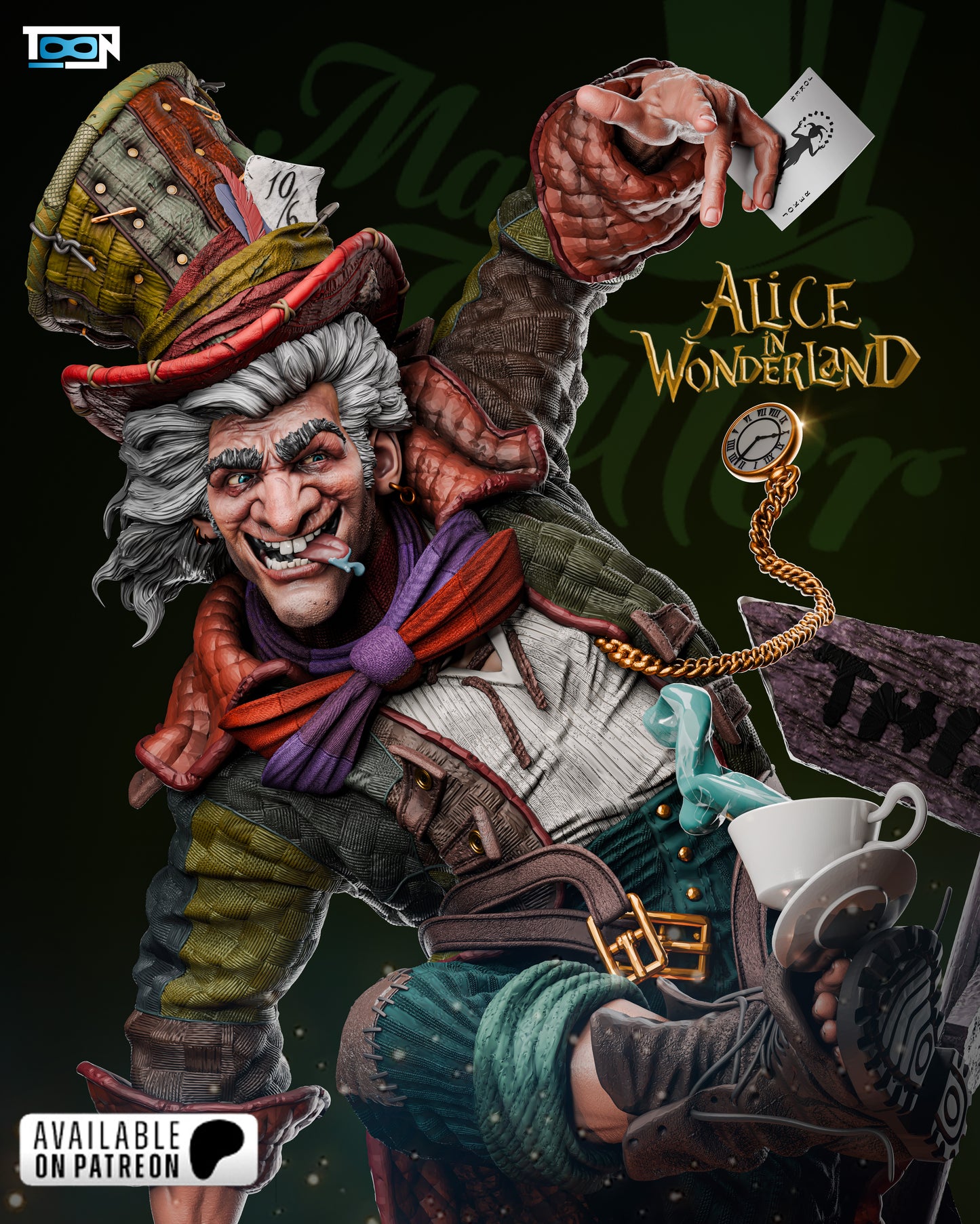 Mad Hatter - 3D Printed Statue - 6 Scale / 8 Scale Model Kit