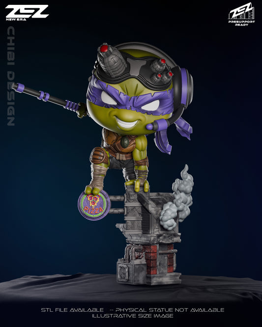 Donatello Chibi (ZEZ) - 3D Printed Fan Art Model Kit