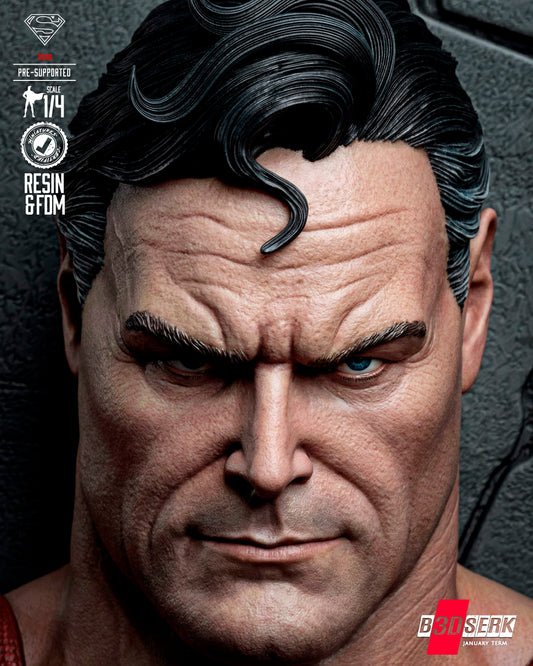 Superman Kingdom Come - Portrait Bust - 4 or 8 scale - 3D Model Kit - Fan Art