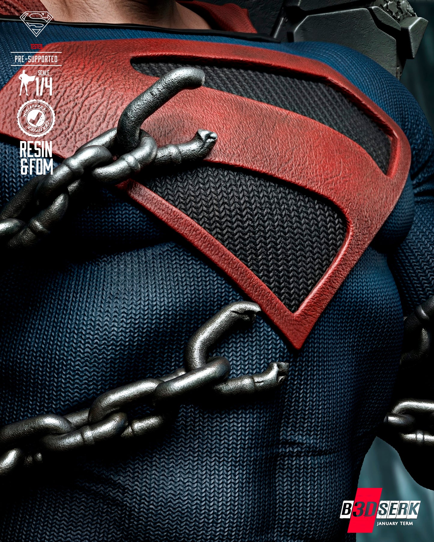 Superman Kingdom Come - Portrait Bust - 4 or 8 scale - 3D Model Kit - Fan Art