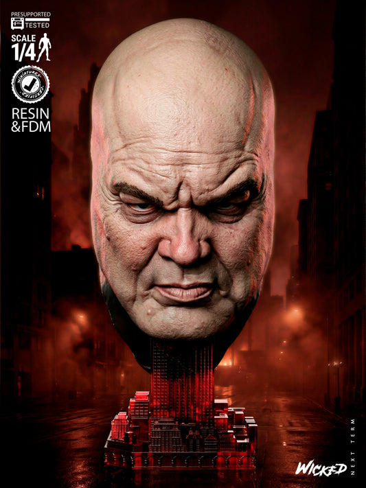 Kingpin and Daredevil Bust -3d Printed Model Kit - Fan Art