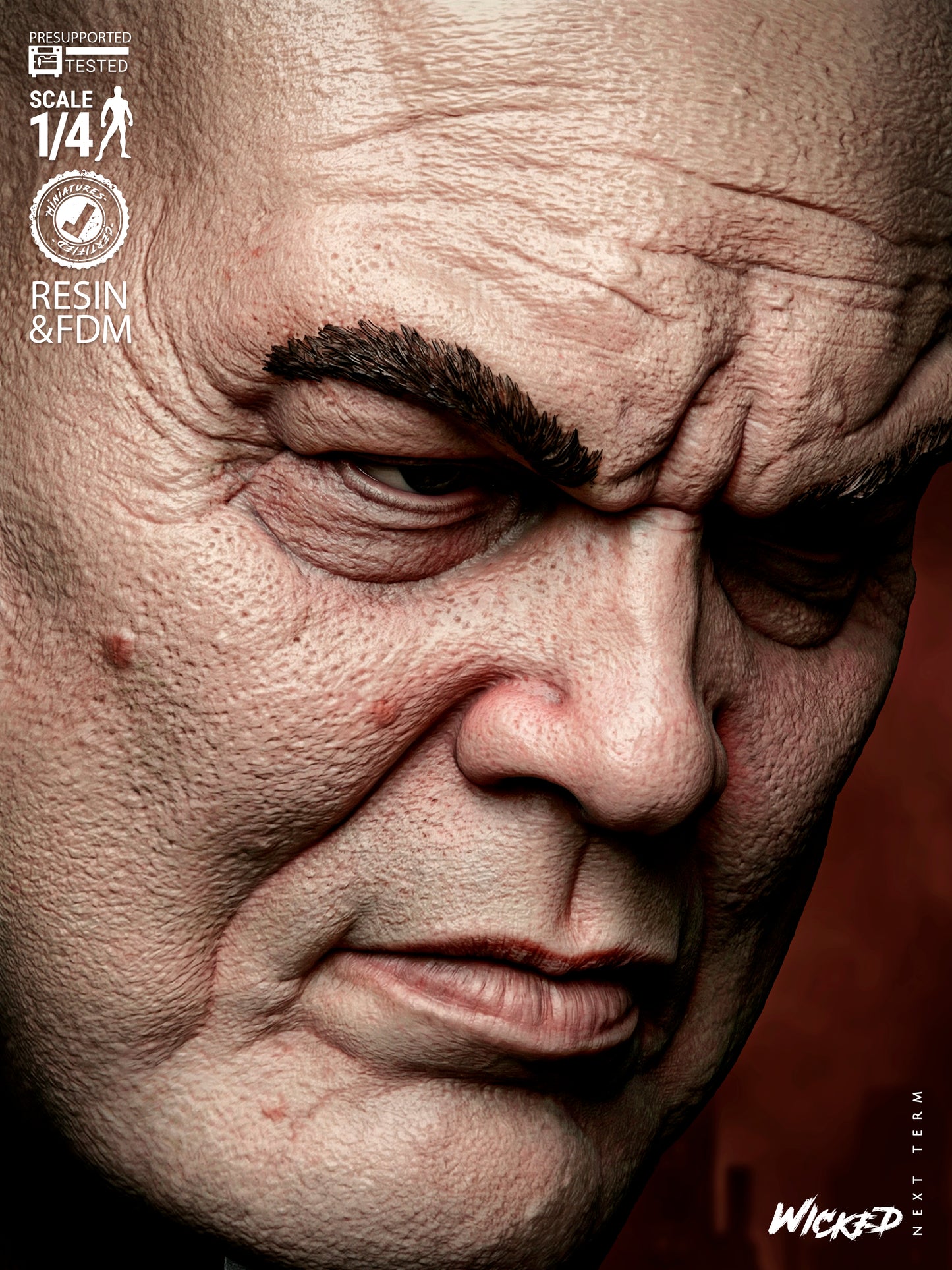 Kingpin and Daredevil Bust -3d Printed Model Kit - Fan Art