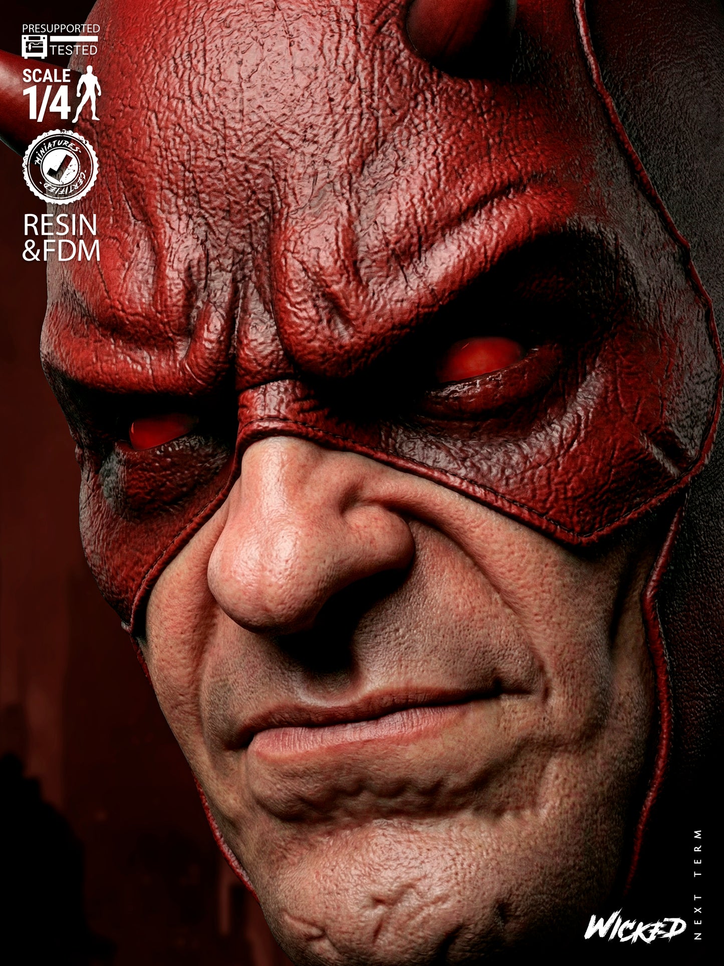 Kingpin and Daredevil Bust -3d Printed Model Kit - Fan Art