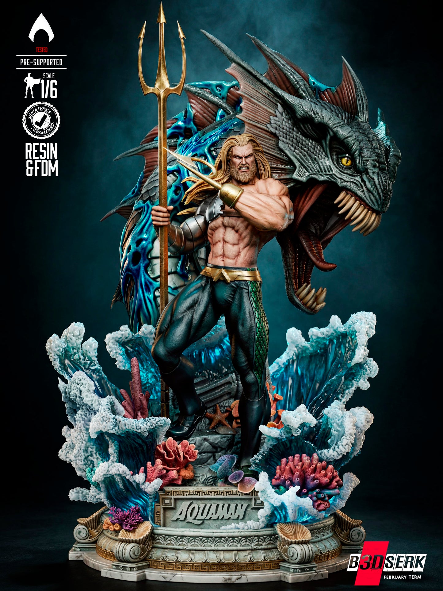 Aquaman - Sculpt - 6 or 12 scale - 3D Model Kit - Fan Art