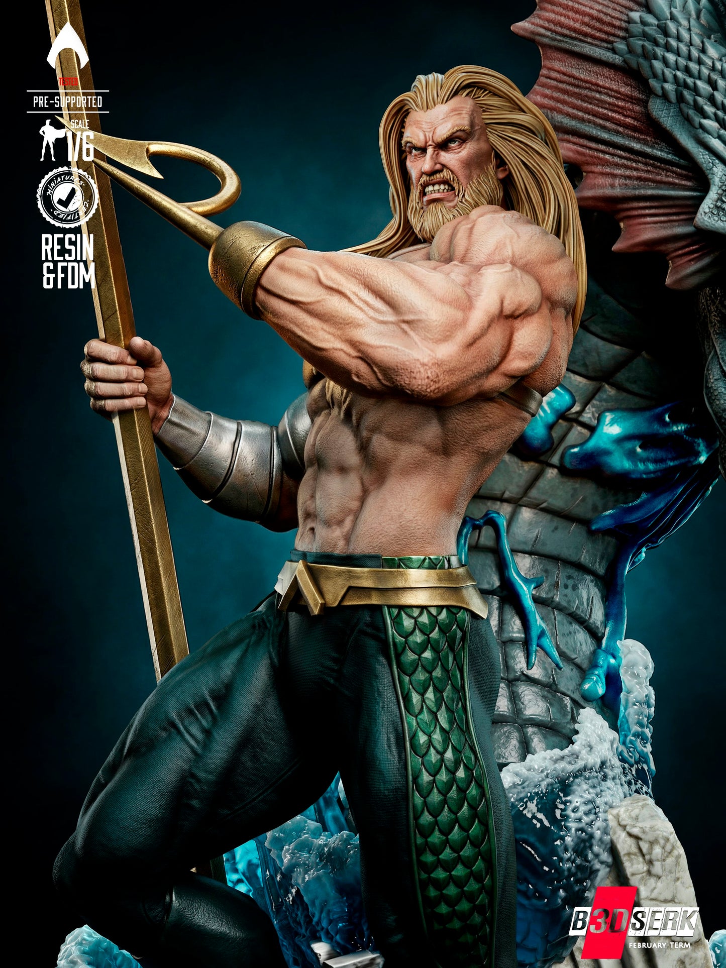 Aquaman - Sculpt - 6 or 12 scale - 3D Model Kit - Fan Art