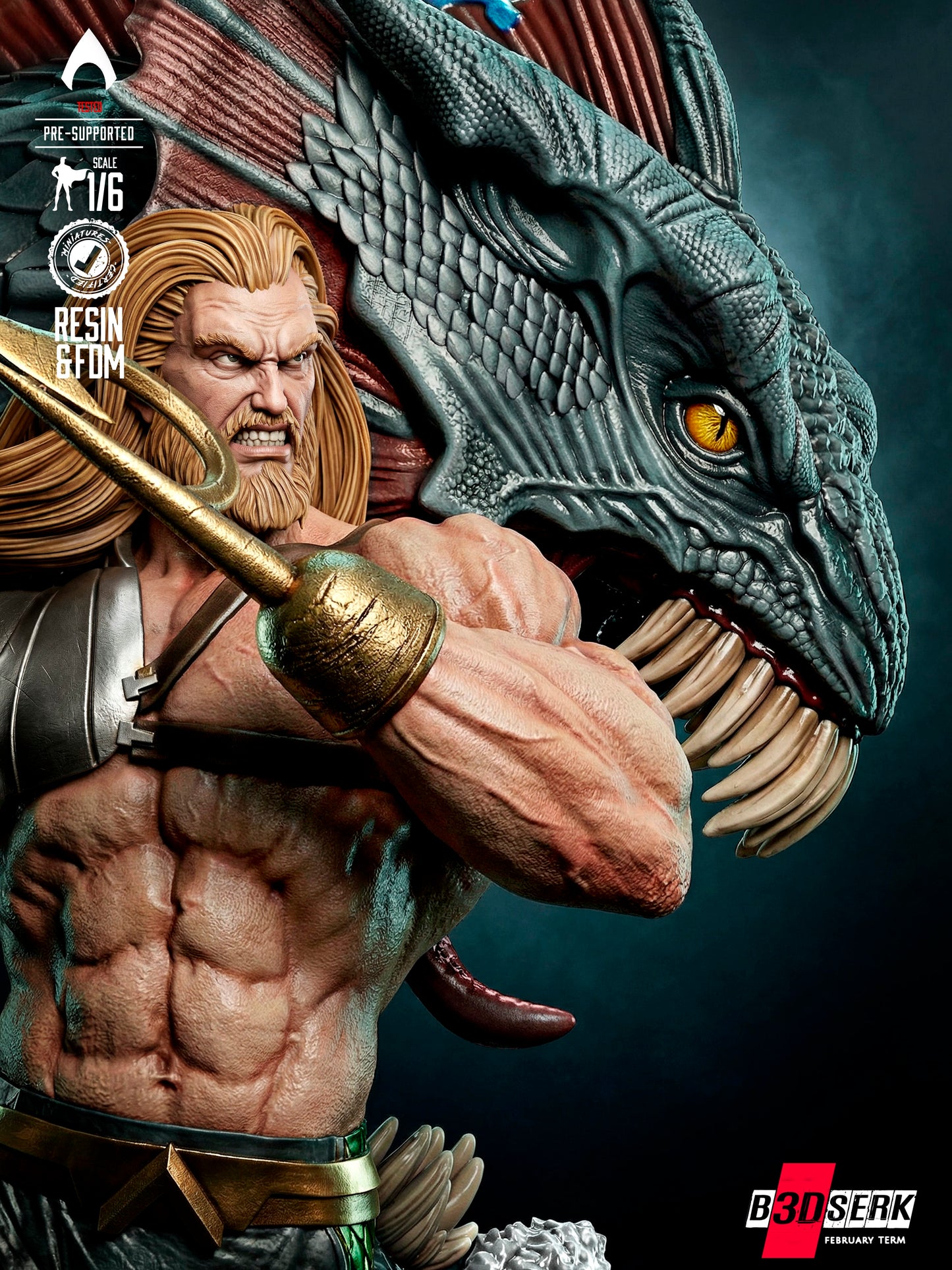 Aquaman - Sculpt - 6 or 12 scale - 3D Model Kit - Fan Art