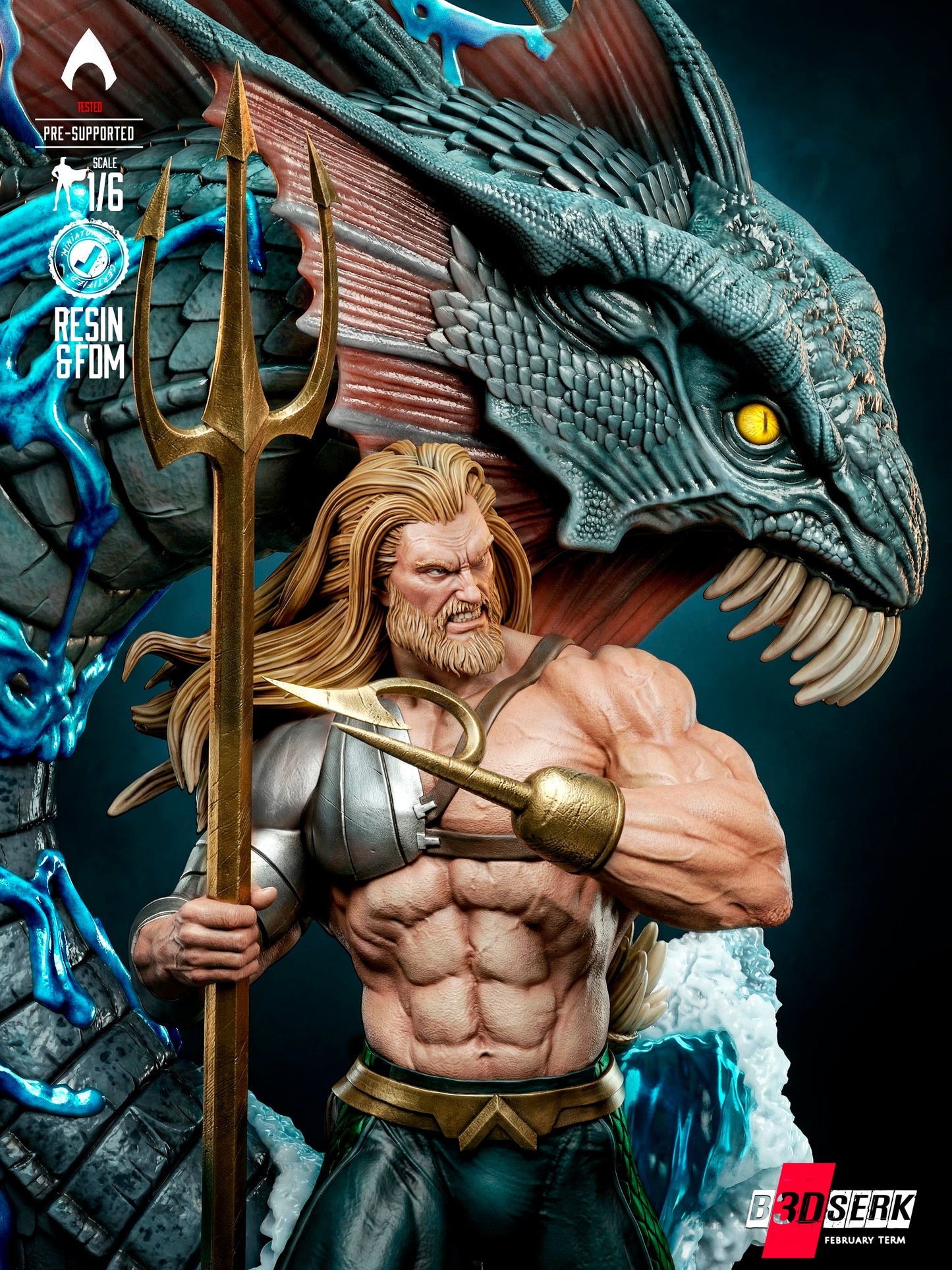 Aquaman - Sculpt - 6 or 12 scale - 3D Model Kit - Fan Art